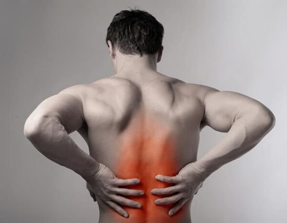 ból pleców z powodu osteochondrozy kręgosłupa